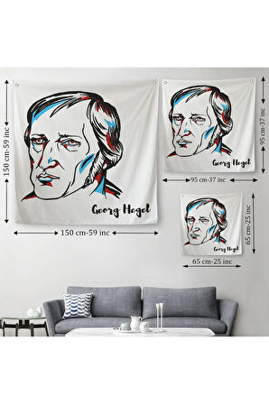 Georg Wilhelm Friedrich Hegel Dekoratif Kanvas Duvar Örtüsü-Halısı-5819