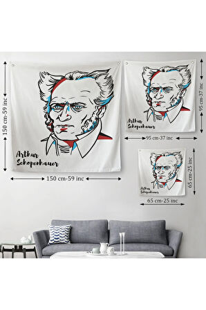 Arthur Schopenhauer Dekoratif Kanvas Duvar Örtüsü-Halısı-5821