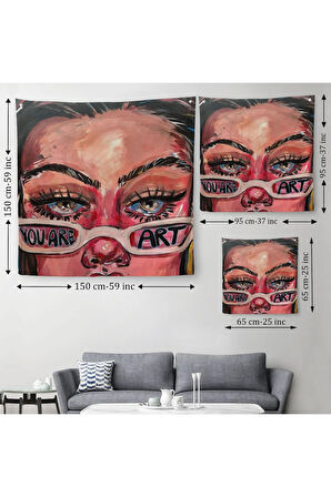 You Are Art Kanvas Duvar Örtüsü-Halısı, Pop Art-5862