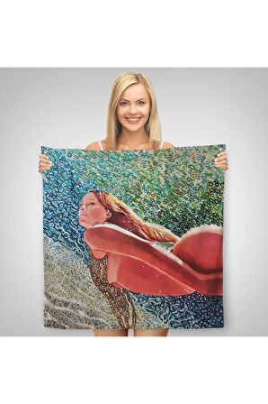 Sualtında Yüzen Kadın Duvar Örtüsü-Halısı-5873