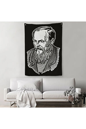 Fyodor Mihayloviç Dostoyevski Dekoratif Duvar Örtüsü - Halısı-5913