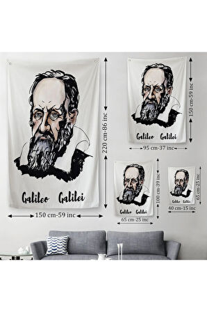 Galileo Galilei Dekoratif Duvar Örtüsü - Halısı-5915