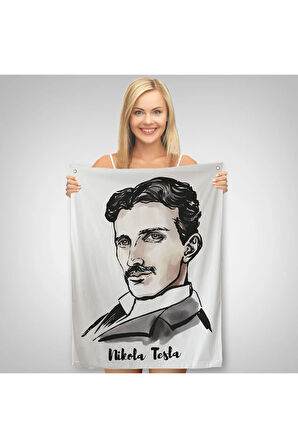 Nikola Tesla Dekoratif Duvar Örtüsü - Halısı- 5917
