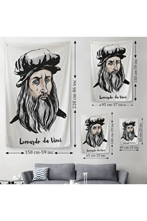 Leonardo da Vinci Dekoratif Duvar Örtüsü - Halısı-5918