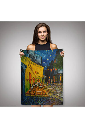 Forum Meydanı'ndaki Kafe Terası Arles 1888 Dekoratif Duvar Örtüsü - Halısı-5952