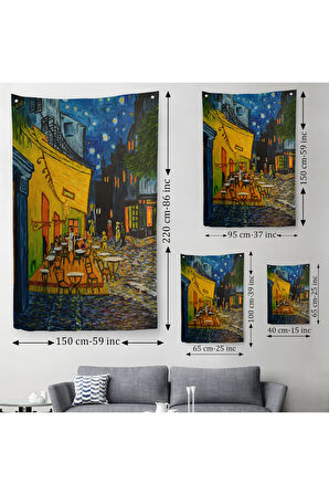 Forum Meydanı'ndaki Kafe Terası Arles 1888 Dekoratif Duvar Örtüsü - Halısı-5952
