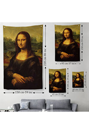 Mona Lisa Leonardo da Vinci Duvar Örtüsü-Halısı Dekoratif Duvar Örtüsü - Halısı-5955