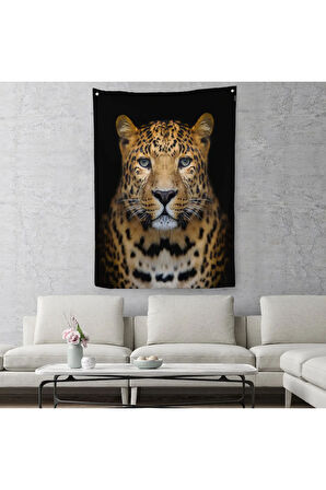 Leopar Dekoratif Duvar Örtüsü - Halısı-5959