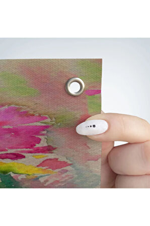 Renkli Çiçekler Duvar Örtüsü - Halısı-5993