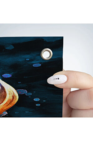Geyiğin Galaxisi Modern Sanat Duvar Örtüsü - Halısı-5997