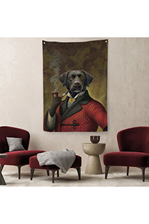 Pipo İçin Köpek Duvar Örtüsü - Halısı-6032