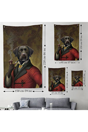 Pipo İçin Köpek Duvar Örtüsü - Halısı-6032