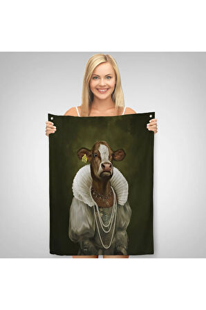 Ortaçağ Soylu Dana Duvar Örtüsü-Halısı - Halısı-6045