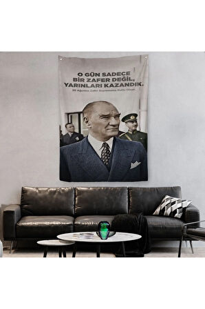 O Gün Sadece Bir Zafer Değil Yarınları Kazandık Atatürk Duvar Örtüsü - Halısı -6051