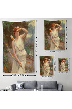 Guillamume Seignac Diana Roma Mitolojisinde Av Tanrıçası Duvar Örtüsü - Halısı-6056