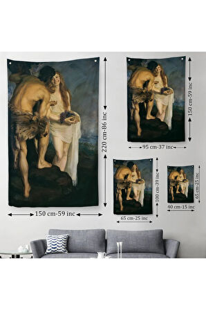 Adem ile Havva Duvar Örtüsü - Halısı-6058