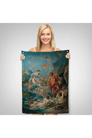 Juno Aeolus'tan Rüzgarları Serbest Bırakmasını İstiyor Boucher Rönesans Duvar Örtüsü Halısı 6061