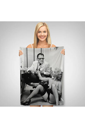 Marilyn Monroe ile Arthur Miller Duvar Örtüsü - Halısı-6063