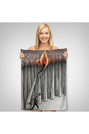 Bütün Uyuyanları Uyandırmaya Bir Uyanık Yeter Sürreal Duvar Örtüsü - Halısı-6070