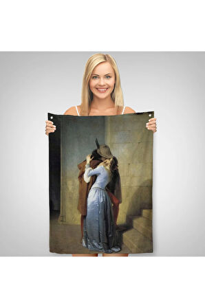Francesco Hayez Öpücük İsimli Eseri Duvar Örtüsü - Halısı-6076