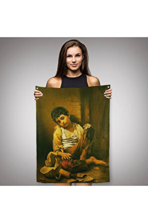 İranlı Ressam Morteza Kartouzıan Garip Çocuk Eseri Duvar Örtüsü - Halısı-6088