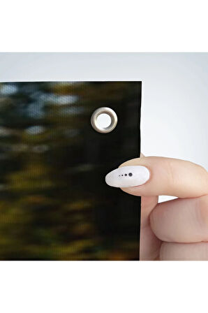 Sonbaharın Renkli Yaprakları ve Yol Manzarası Duvar Örtüsü - Halısı-6089