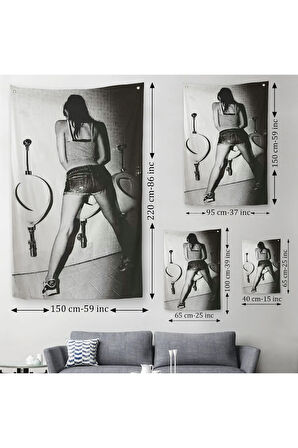 Pisuvara İşeyen Kadın Duvar Örtüsü - Halısı-6093