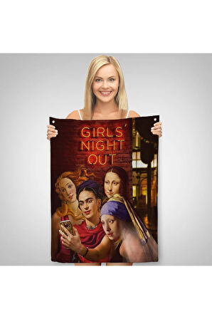 Kızlar Gecesi, Girls Night Out, Dekoratif Duvar Örtüsü - Halısı-6112
