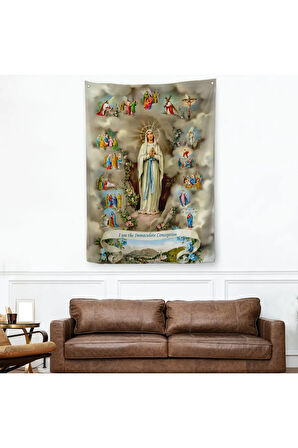 Hristiyan Doğum Duvar Örtüsü - Halısı-6125