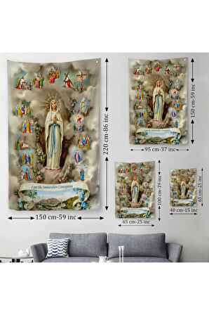 Hristiyan Doğum Duvar Örtüsü - Halısı-6125