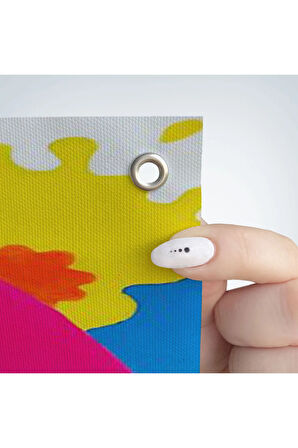 Pop Art, Sokak Sanatı Renkli Dekoratif Duvar Örtüsü - Halısı-6127