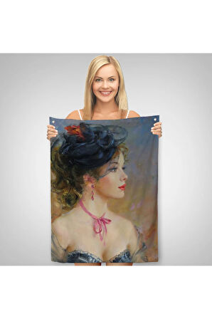 Güzel Helen Dekoratif Duvar Örtüsü - Halısı-6142