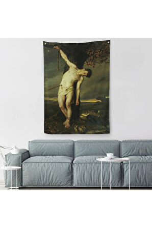 Dağ Manzarası Dekoratif Duvar Örtüsü - Halısı-6143