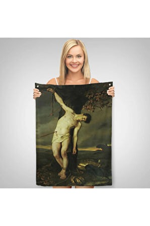 Dağ Manzarası Dekoratif Duvar Örtüsü - Halısı-6143