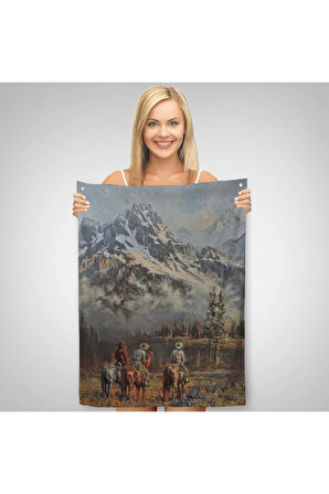 Amerikalı Kovboylar Dekoratif Duvar Örtüsü - Halısı-6149