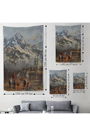 Amerikalı Kovboylar Dekoratif Duvar Örtüsü - Halısı-6149