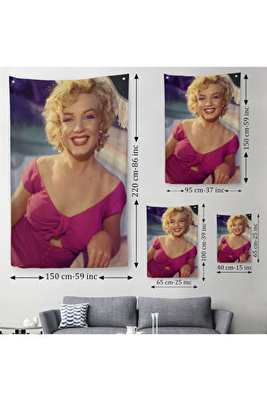 Marilyn Monroe Dekoratif Duvar Örtüsü - Halısı-6150