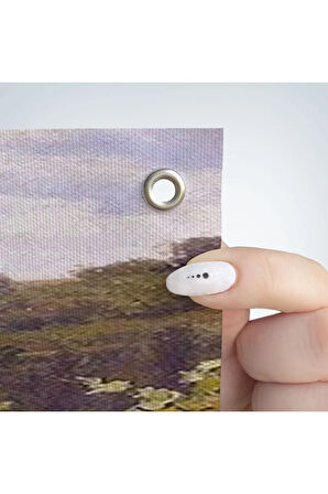 Çim Biçen Bahçıvan Kadın Dekoratif Duvar Örtüsü - Halısı-6161