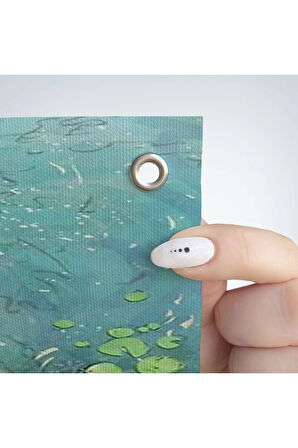 Lilyumların Altında Kano ile Gezen Duvar Örtüsü - Halısı-6163