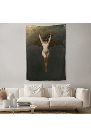 Yarasa Kadın Duvar Örtüsü - Halısı, Albert Joseph Pénot, La Femme Chauve Souris-6171