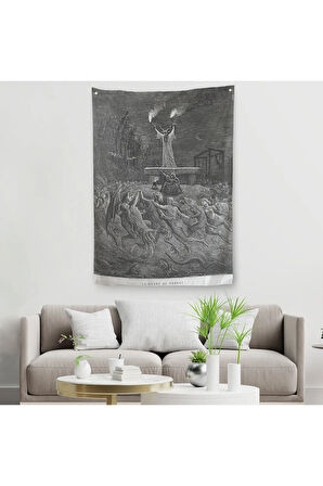 Şabat Dansı Duvar Örtüsü - Halısı, Gustave Dore-6174