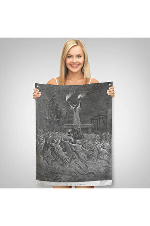 Şabat Dansı Duvar Örtüsü - Halısı, Gustave Dore-6174
