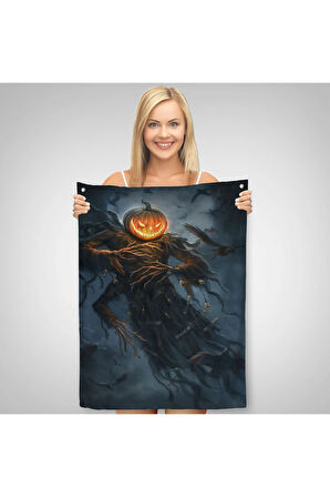 Cadılar Bayramı Helloven Dekoratif Duvar Örtüsü - Halısı -6193