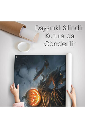 Cadılar Bayramı Helloven Dekoratif Duvar Örtüsü - Halısı -6193