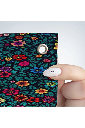 Renkli Çiçekler İçinde Dans Eden Sevgililer Duvar Örtüsü - Halısı-6200