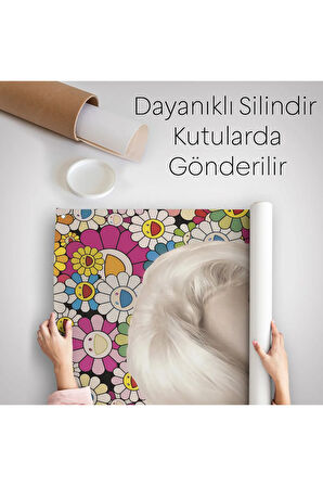 Marilyn Monroe Pembe Balon Duvar Örtüsü - Halısı-621