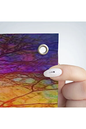 Sanatsal Cam Ağaç Duvar Örtüsü - Halısı-6220