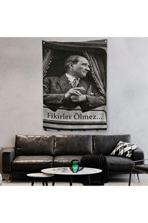 Atatürk'ün Doğu Ekspresinde Fotoğrafı Duvar Örtüsü - Halısı-6222