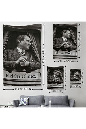 Atatürk'ün Doğu Ekspresinde Fotoğrafı Duvar Örtüsü - Halısı-6222