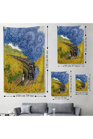 Vincent van Gogh'un Renkli Tasviri Duvar Örtüsü - Halısı-6224